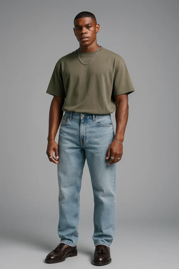 ANSLUWDESIGNstraightfitjeansinvintagelightwash ANSLUW Design Straight Fit Jeans in Vintage Light Wash