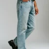 ANSLUW_DESIGN_straight_fit_jeans_in_vintage_light_wash_6 ANSLUW Design Straight Fit Jeans in Vintage Light Wash