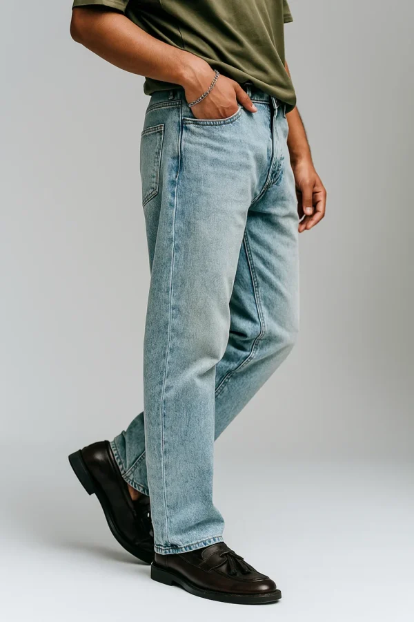 ANSLUW_DESIGN_straight_fit_jeans_in_vintage_light_wash_6 ANSLUW Design Straight Fit Jeans in Vintage Light Wash